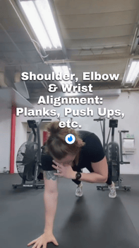 wrist shoulder elbow alignment with planks pushups etc