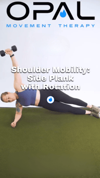 shoulder mobility: side plank with rotation